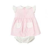 Babidu Baby Girl Pale Pink Dress and Pants Set